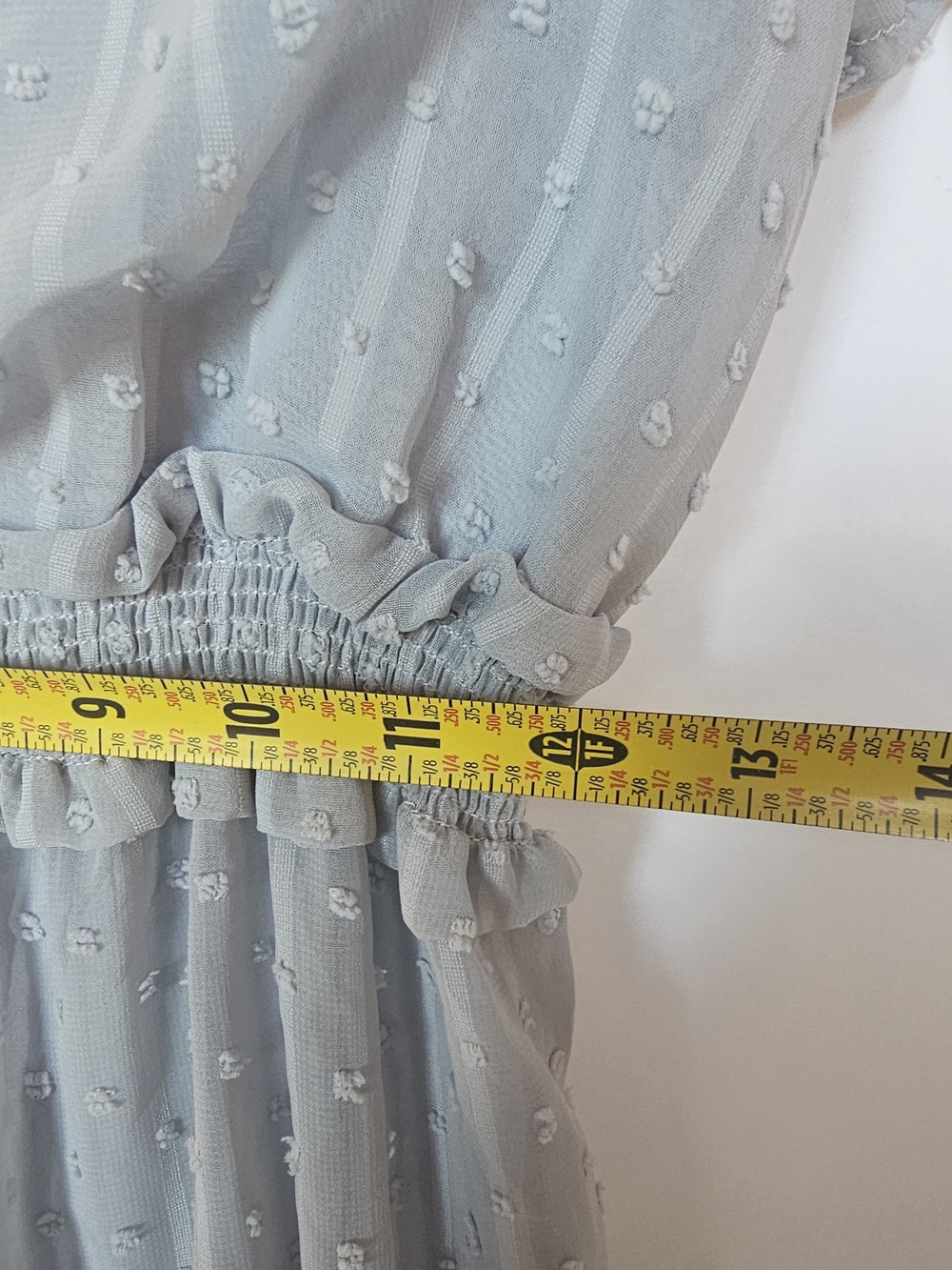 Hayden Light Gray Tiered V-Neck Dress - Picture 8 of 9
